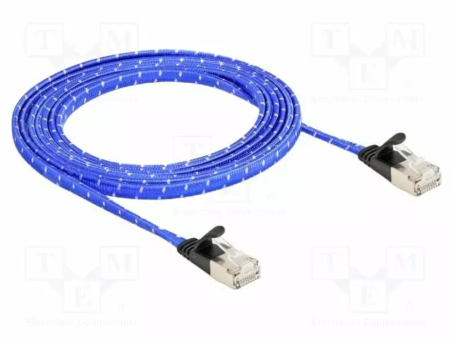 PATCH KAAPELI - U/FTP - CAT: 6A - RJ45-PISTOKE,MOLEMMIN PUOLIN - 2M - RJ45 Ethernet kaapelit - DELOCK-80384 - 1