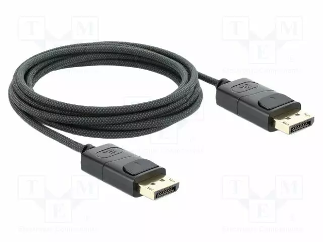 KAAPELI - DISPLAYPORT-PISTOKE,MOLEMMIN PUOLIN - TEKSTIILI - PIT: 2M - HDMI, DVI, DisplayPort johdot - DELOCK-81674 - 1
