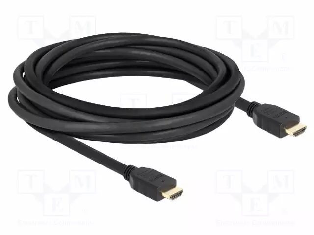 KAAPELI - HDMI-PISTOKE,MOLEMMIN PUOLIN - HDMI 2.1 - PIT: 5M - MUSTA - HDMI, DVI, DisplayPort johdot - DELOCK-82004 - 1