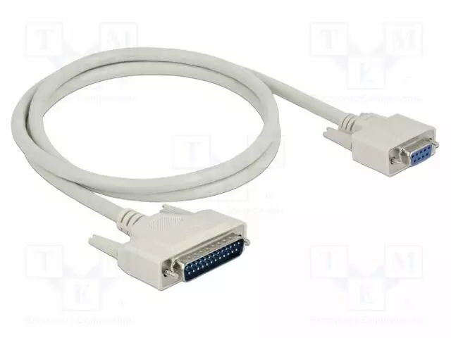 KAAPELI - D-SUB 25PIN PISTOKE,D-SUB 9PIN RASIA - PIT: 1M - BEIGE - Tietokonekaapelit ja -adapterit - DELOCK-84544 - 1