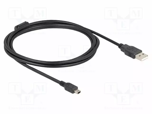 KAAPELI - USB 2.0 - USB A PISTOKE,USB B PIENOISPISTOKE - 2M - MUSTA - USB kaapelit ja adapterit - DELOCK-84914 - 1