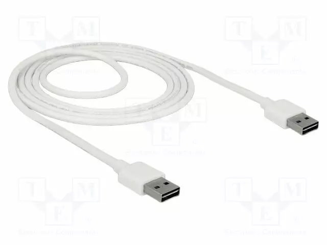 KAAPELI - USB 2.0 - USB A KAKSIPUOLINEN PISTOKE,MOLEMMIN PUOLIN - USB kaapelit ja adapterit - DELOCK-85194 - 1