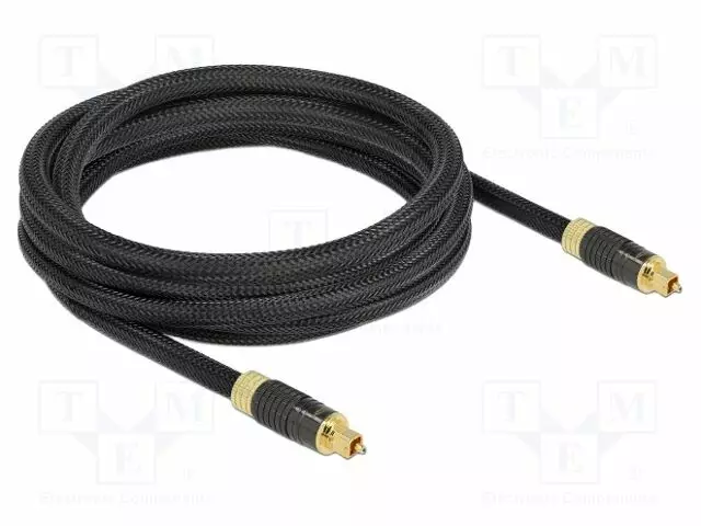 KAAPELI - TOSLINK-PISTOKE,MOLEMMIN PUOLIN - 3M - MUSTA - ØJOH: 8MM - Muut audio-videokaapelit - DELOCK-86594 - 1