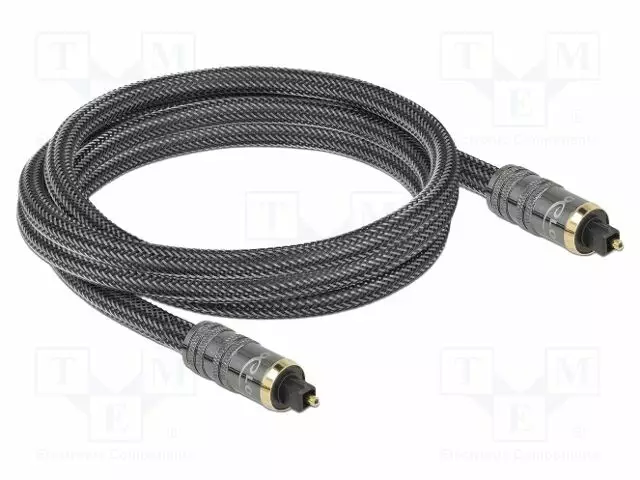 KAAPELI - TOSLINK-PISTOKE,MOLEMMIN PUOLIN - 2M - HARMAA - ØJOH: 7MM - Muut audio-videokaapelit - DELOCK-86984 - 1