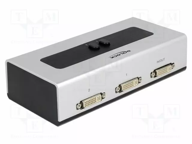 SWITCH - KAKSISUUNTAINEN,SINGLE LINK - MUSTA,HARMAA - MUOVI - HDMI, DVI, DisplayPort johdot - DELOCK-87664 - 1