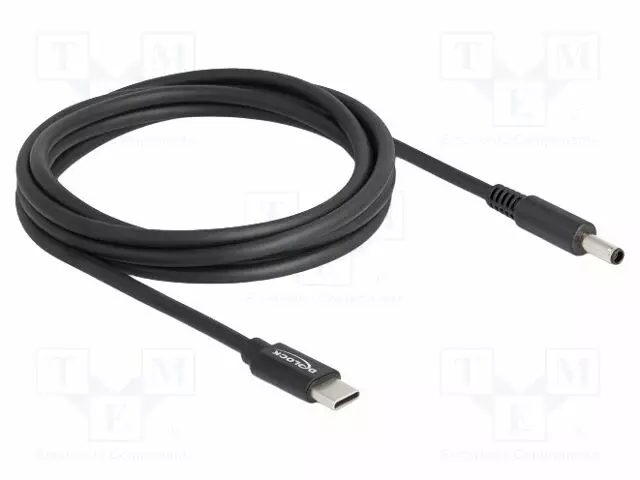 KAAPELI - USB C PISTOKE,DC 4,5/3,0 LIITIN - SUORA - MUSTA - 1,5M - DC virtakaapelit - DELOCK-87974 - 1