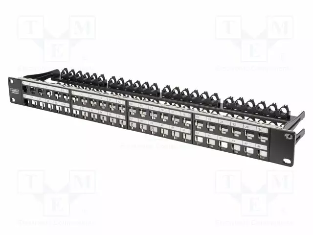 PATCH PANEL - KEYSTONE - MUSTA - PORTTIEN LUKU: 48 - 19" - RACK 19" - Tietokonetarvikkeet - muut - DN-91424 - 1