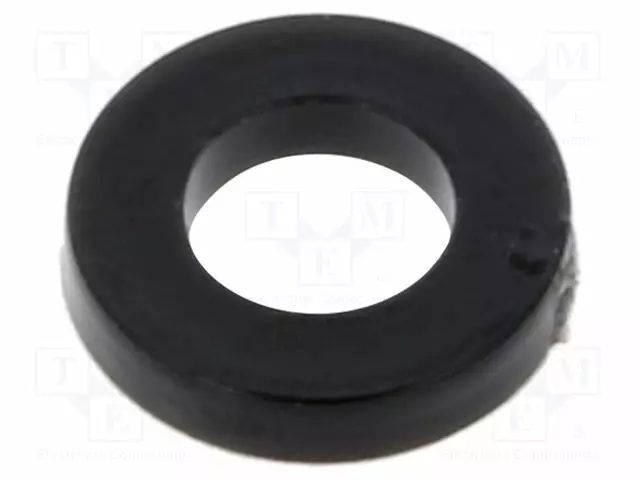 ALUSLEVY - PYÖREÄ - D=6MM - H=1MM - POLYAMIDI - MUSTA - Aluslevyt ja prikat - ESS-10213414 - 1