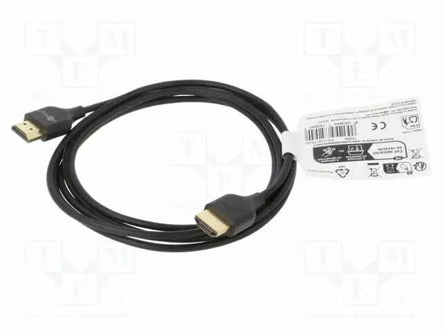 KAAPELI - HDMI-PISTOKE,MOLEMMIN PUOLIN - 2M - MUSTA - LANKA: CCS - HDMI, DVI, DisplayPort johdot - GOOBAY-75294 - 1