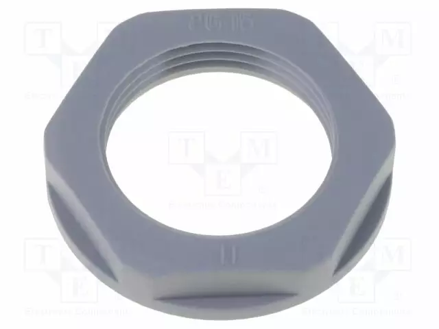 MUTTERI - PG16 - POLYAMIDI - 30MM - TUMMANHARMAA - KIERRE: PG - LAIPPA- - Läpivientikappaleiden mutterit - HELU-94254 - 1