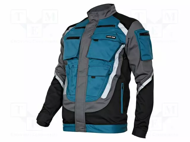 SWEATSHIRT - SIZE: XL - MUSTA-GREY-TURQUOISE - MULTI USE - 270G/M2 - Työ- ja suojavaatteet - LAHTI-L4040304 - 1