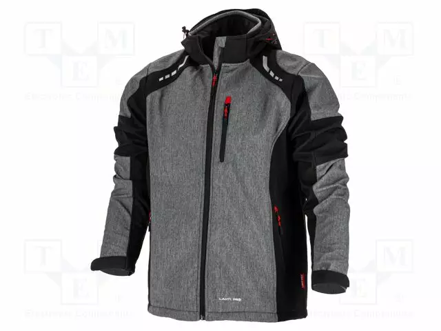 SOFTSHELL PAITA - KOKO: XL - HARMAA-MUSTA - HUPULLA - 300G/M2 - Työ- ja suojavaatteet - LAHTI-L4092304 - 1