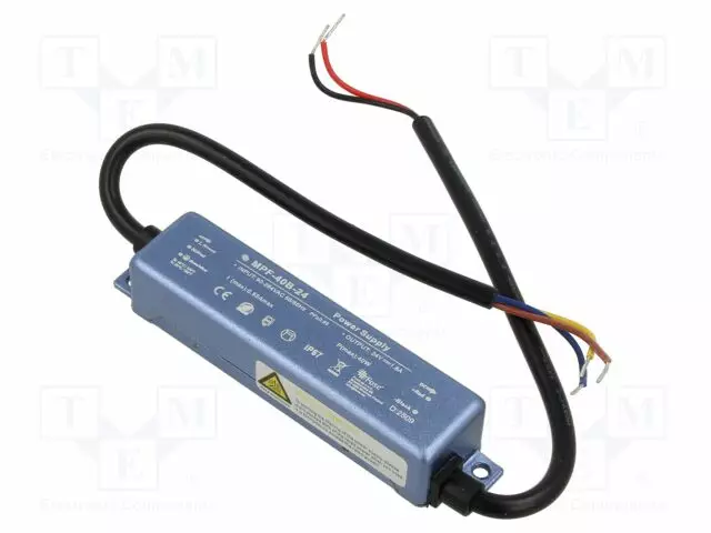 VIRTALÄHDE: IMPULSSI - LED,ULKOKÄYTTÖÖN - 40W - IP67 - 120X26X21MM - LED teholähteet - MPF-40B-24 - 1