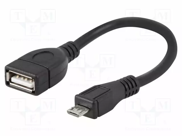 KAAPELI - OTG,USB 2.0 - USB A RASIA,USB B MIKROPISTOKE - 0,15M - USB kaapelit ja adapterit - NKA-0614 - 1