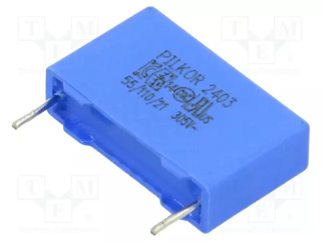 POLYPROPYLEENIKONDENSAATTORI - X2 - 100NF - 305V - THT - ±10% - 15MM - Muovikondensaattorit - PCX2339F6K104 - 1