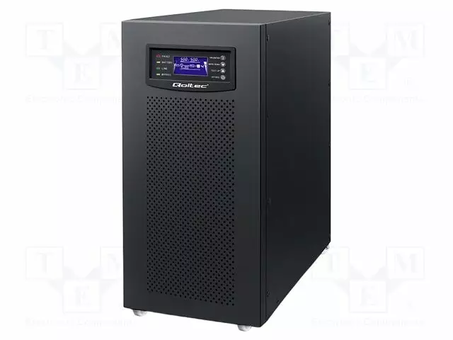 UPS VIRTALÄHDE - 12KW - 15KVA - 380V - TEOLLISUUS-250X570X540MM - UPS ja tietokeneen virtalähteet - QOLTEC-53984 - 1