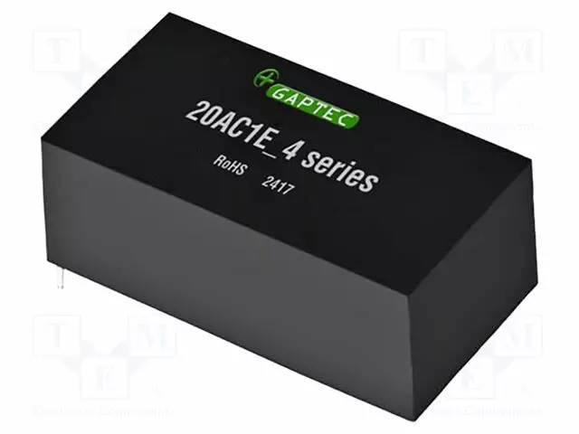 AC/DC MUUNNIN - 20W - TULOJÄNNITE 85÷265VAC,120÷380VDC - LÄHTÖJÄNNITE 5VDC - OUT: 1 - AC/DC muuntimet - 20AC1E-05S4 - 1