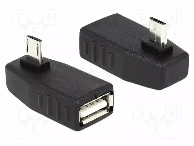 ADAPTERI - OTG,USB 2.0 - LIITTIMEN VÄRI: MUSTA - USB kaapelit ja adapterit - DELOCK-65474 - 1
