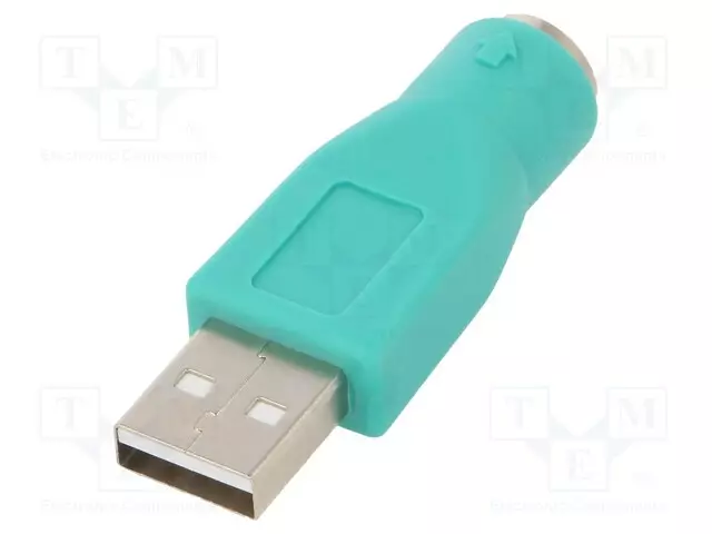 ADAPTERI - PS/2-PISTORASIA,USB A PISTOKE - NIKKELÖITY - VIHREÄ - USB kaapelit ja adapterit - AK-AD-14 - 1