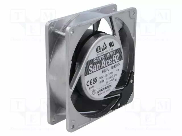 AKSIAALIPUHALLIN 92X92X25MM - 57M3/H - 35DBA - KUULA - 230VAC - AC 230V tuulettimet - 109S094 - 1