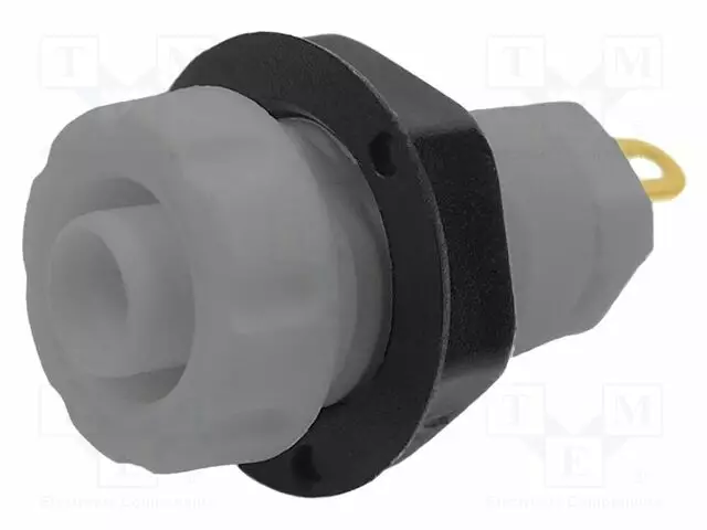 LABORATORY CONNECTOR: 4MM BANANA - SOCKET - 1KVDC - 30A - GREY - Banaanijatkoliittimet - FCR14464 - 1