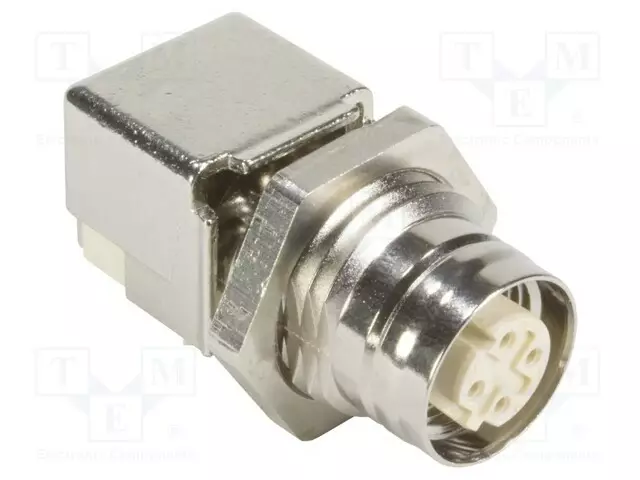 CIRCULAR CONNECTOR M12 PCB FEMALE D-CODED ANGLED IP20 - M12 liittimet - 21033814434 - 1