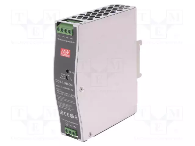 DC/DC MUUNNIN - 120W - TULOJÄNNITE 16,8÷33,6VDC - LÄHTÖJÄNNITE 24VDC - ILÄH: 5A - DDR - DC/DC muuntimet - DDR-120B-24 - 1