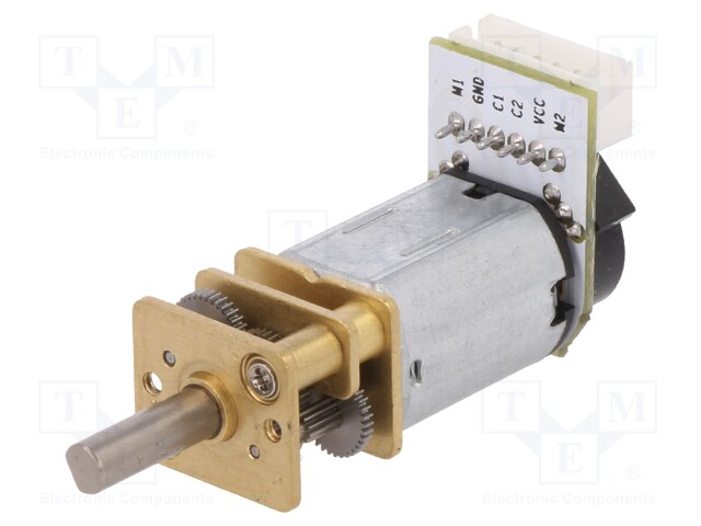 DC MOOTTORI ENKOODERILLA JA VAIHTEISTOLLA 6VDC - 170MA - DC moottorit - DF-FIT0484 - 1