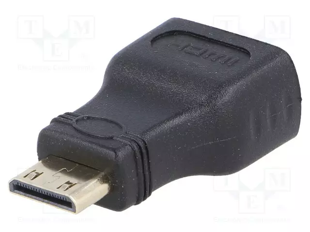 HDMI ADAPTERI -PISTORASIA,MINI HDMI LIITIN - HDMI 1.4 - MUSTA - HDMI, DVI, DisplayPort johdot - AK-AD-04 - 1