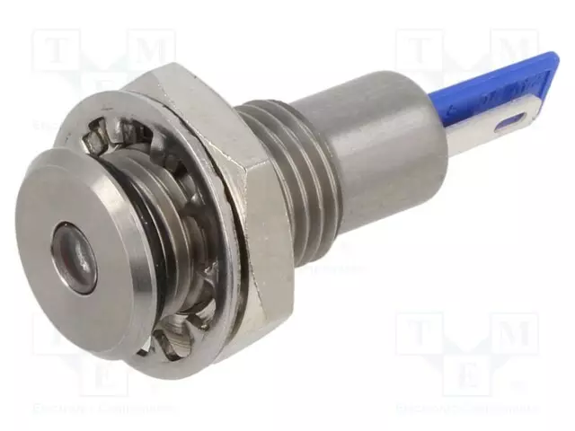 MERKKIVALO: LED - LITTEÄ - SININEN - 24VDC - Ø12,1MM - IP67 - DX0505 - Merkkivalot ja pienoislamput - DX0505BL24 - 1