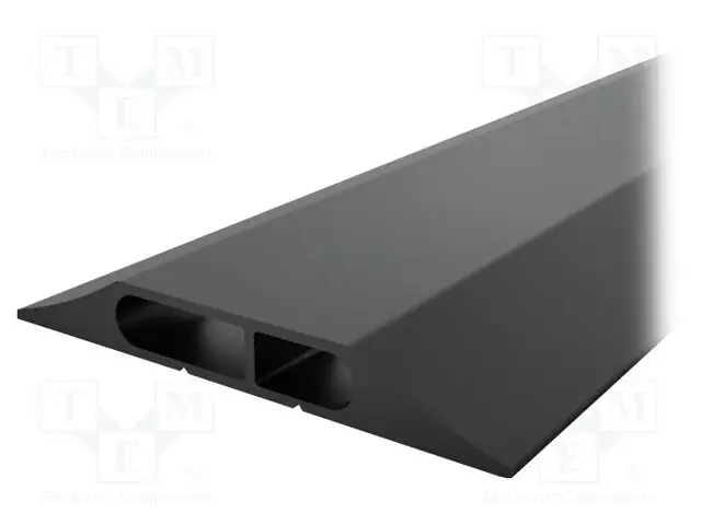 KAAPELISUOJA - LEV: 108MM - PIT: 9M - PVC - H: 14MM - MUSTA - CABLEPRO DATA - Työturvallisuus ja -terveys - COBA-CP010004 - 1