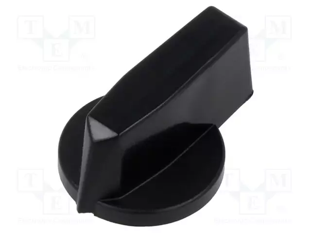 KIERTOSÄÄDIN - MUSTA - ETULEVYLLE 48X48MM - Nokkakytkimet - 7A014 - 1