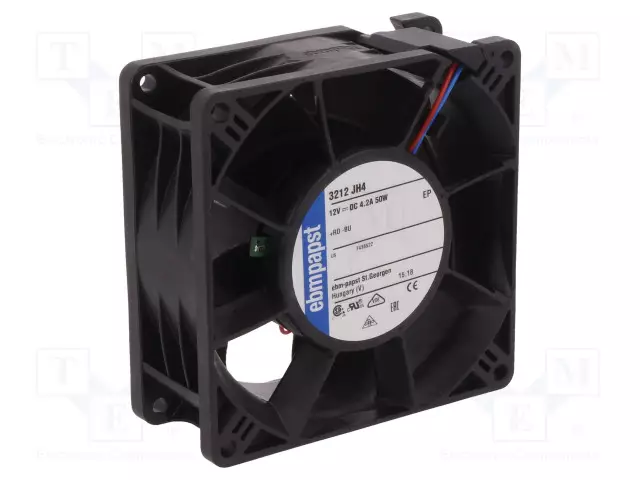 LAITETUULETIN - DC - 12VDC - 92X92X38MM - 280M3/H - 73DBA - KUULA - DC 12V tuulettimet - 3212JH4 - 1