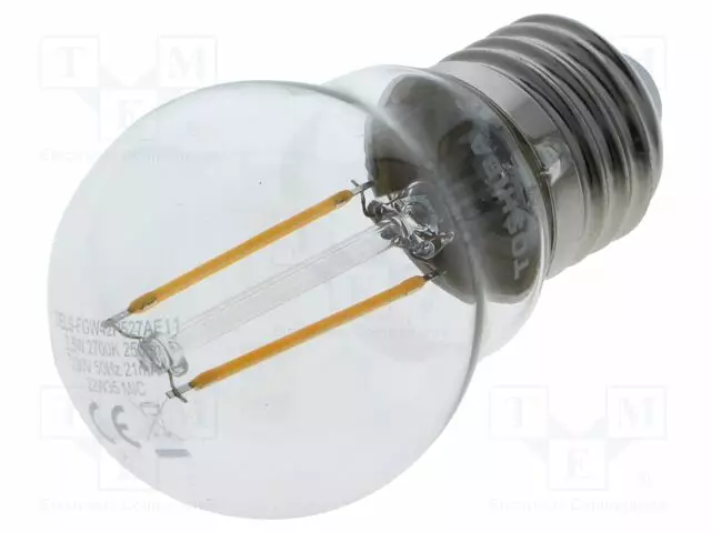 LED LAMPPU - LÄMMIN VALKOINEN - E27 - 230VAC - 250LM - 2,5W - 270° - 2700K - LED lamput - 4711112384334 - 1