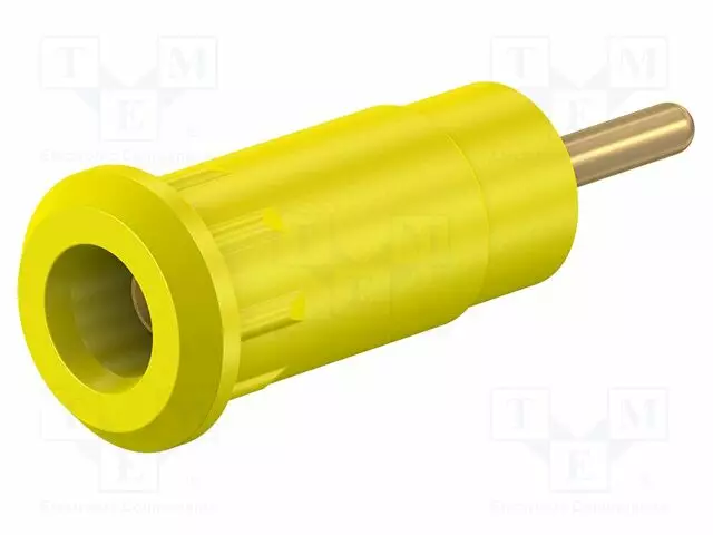 LABORATORY CONNECTOR: 2MM BANANA - SOCKET - 10A - 29MM - KELTAINEN - Banaanijatkoliittimet - SEB2-R-24 - 1