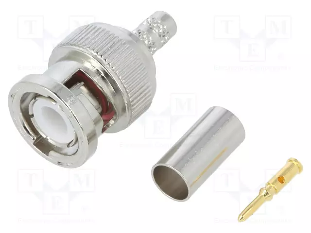 LIITIN: BNC - PISTOKE - UROS - SUORA - 50OHM - PURISTETTAVA - POM - BNC liittimet - 112514 - 1