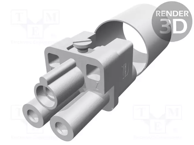 HDC-LIITTIMEN SISÄOSA - NAARAS - 40A - 830V - HAN Q - PIN: 3 - HARTING liittimet - 09120022754 - 1