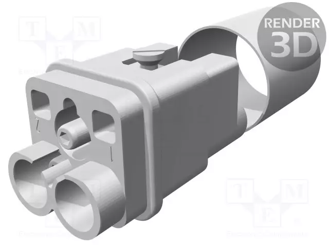 HDC-LIITTIMEN SISÄOSA - UROS - 40A - 830V - HAN Q - PIN: 3 - 2P+PE - HARTING liittimet - 09120022654 - 1