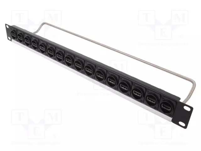 LIITIN: HDMI - PATCH PANEL - RACK - RUUVATTU - M3 - KORKEUS: 1U - HDMI liittimet - CP30174 - 1