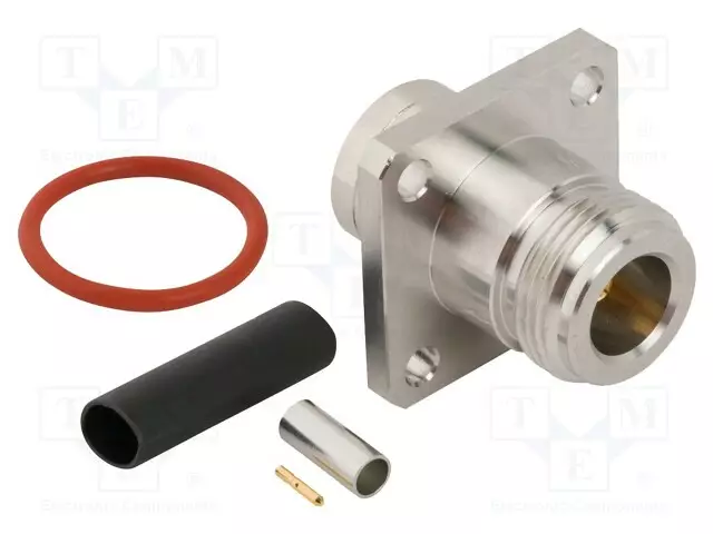 LIITIN: N - N LIITINAARAS - SUORA - 50OHM - IP68 - PURISTUS - KULLATTU - N liittimet - 172173-14 - 1