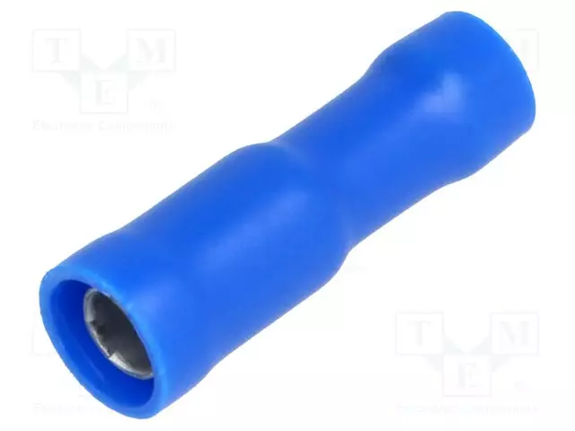 LIITIN: PYÖREÄ - NAARAS - Ø: 4MM - 1,5÷2,5MM2 - PURISTETTAVA - Eristetyt liittimet - BM00244 - 1