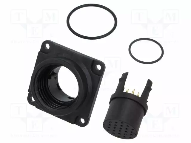 LIITIN: PYÖREÄT - 125V - 3A - PIN: 24 - N LIITINAARAS - JUOTETTAVA - Binder-liittimet - 99-0740-00-24 - 1