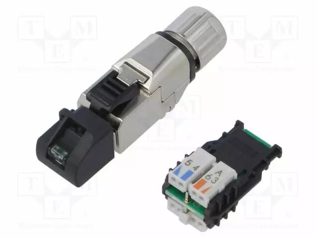 LIITIN: RJ45 - PISTOKE - PIN: 8 - CAT: 6A - SUOJATTU - 8P8C - 5,5÷10MM - IDC - RJ liittimet - 21700654 - 1