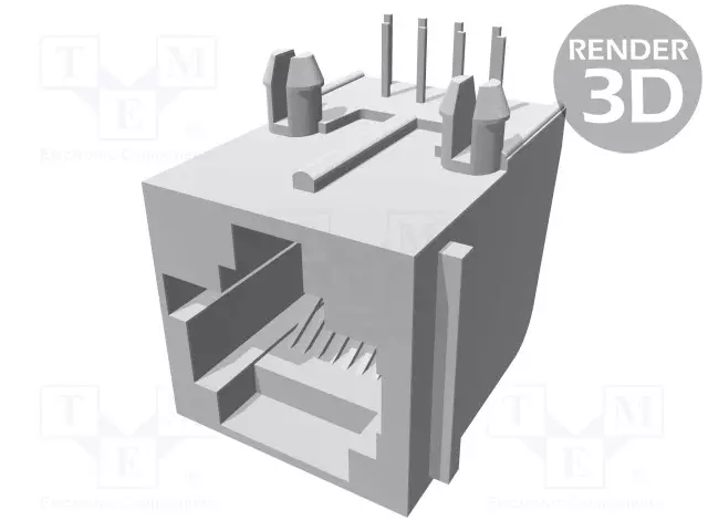 LIITIN: RJ45 - PISTORASIA - PIN: 8 - CAT: 3 - SUOJAAMATTOMAT - KULLATTU - RJ liittimet - 5520252-4 - 1