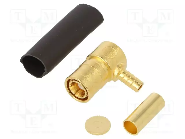 LIITIN: SMB - N LIITINAARAS - 90° KULMA - 50OHM - JOHTOON - PTFE - SMA, SMB, SMC liittimet - 142194 - 1