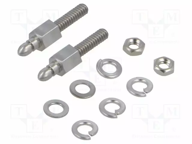 LISÄTARVIKKEET: KIINNITYSRUUVI - LUKITUS: PUSH-PULL - UNC 4-40 - D liitinkotelot - 09670029174 - 1