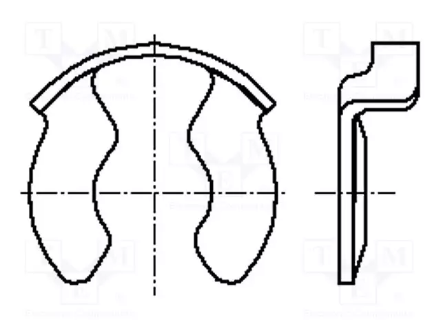 LUKKORENGAS - JOUSITERÄS - AKSELIN HALK: 5MM - BN 13194 - ULKOØ: 7,7MM - Lukkoprikat - B5BN13194 - 1