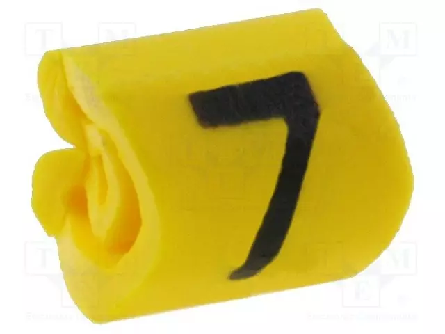 MERKIT - MERKINTÄ: 7 - 1÷3MM - PVC - KELTAINEN - -65÷105°C - HGDC1-3 - Kaapeleiden merkintä - 515-01674 - 1