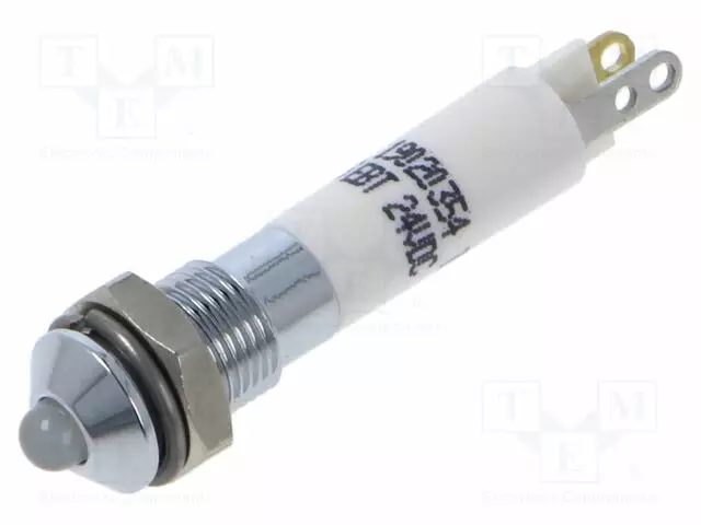 MERKKIVALO: LED - KUPERA - VIHREÄ/PUNAINEN - 24VDC - Ø6MM - IP40 - 30MCD - Merkkivalot ja pienoislamput - 19020354 - 1