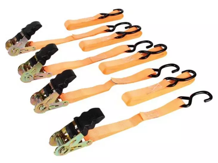 RATCHET TIE-DOWN 500kg - 25mm x 5m - 4 pcs - Kuormaliinat ja kiristimet - ARAT2554 - 1